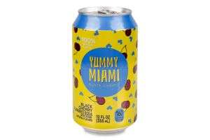 Напій Yummy Miami Black Cherry газован з/б