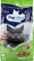 Корм для котів PreVital з індичкою сухий