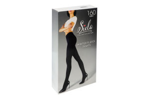 Термоколготки жіночі на короткому флісі Siela Collant collection 160den L nero