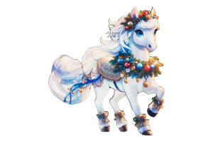 Прикраса новорічна Mislt Коник-Казкарик 2Д дерев