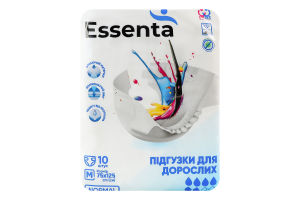 Подгузники для взрослых 75-125см M Normal Essenta 10шт
