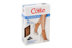 Шкарпетки жіночі Conte elegant Tension 20den 23-25 natural 2пари