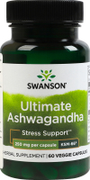 Добавка дієтична вегетаріанські капсули 250мг Ультра ашваганда Swanson 60шт
