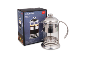 Френч-прес Gemini Asтi 800мл нержавіюча сталь/боросилікатне скло Ardesтo