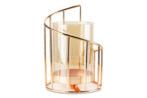 Підсвічник декоративний скло з металевою рамкою 11*16см