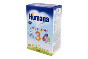 Смесь молочная для детей от 12мес сухая №3 Little heroes Humana к/у 500г