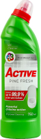 Средство для чистки унитаза с ароматом хвои Pine fresh Active 750мл
