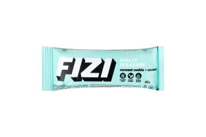 Батончик з фініками, кокосовим печивом та мигдалем у шоколаді з підсолоджувачем Guilty pleasure Fizi м/у 45г