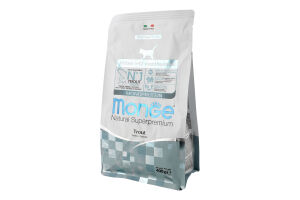 Корм сухой полнорационный для котят с форелью Monoprotein Natural superpremium Monge м/у 400г