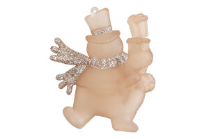 Підвіска новорічна Сніговик шампань 10*9см КМ