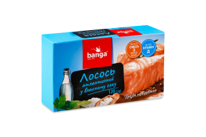 Лосось атлантичний у власному соку Banga к/у 120г