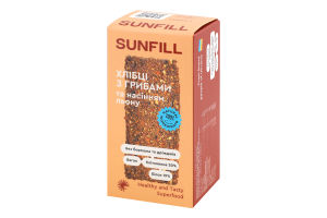 Хлібці з грибами SunFill к/у 100г