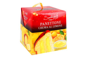 Паска Панеттоне з лимонним кремом 908г коробка Santangelo