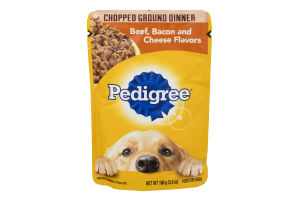Pedigree Chopped Ground Dinner Beef, Bacon and Cheese Flavors