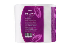 Бумага туалетная 3-х слойная Deluxe Novus 4шт