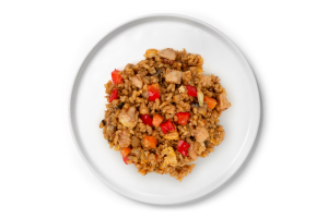 Смажений рис з куркою в соусі теріякі