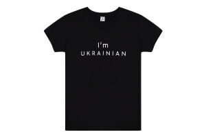 Футболка жін Sol's Imperial190 I'amUkrainian чор M