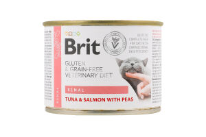 Корм д/котів Ренал при нирковій недостатності 200г ж/б Бріт ВетДієтс