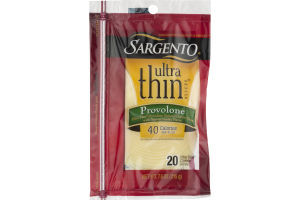 Sargento Ultra Thin Provolone Cheese Slices - 20 CT