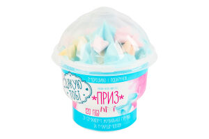 Морозиво 12% зі смаком жувальної гумки та маршмеллоу + подарунок Приз Ам Дякую Тобі ст 120г