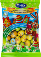 Конфеты из молочного шоколада с нежной кремовой начинкой из фундука Пасхальные яйца Only м/у 400г