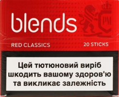 Виріб тютюновмісний для електричного нагрівання з фільтром Blends Classics Red 20шт