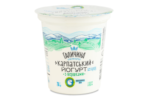 Йогурт 8% десертный со сливками без сахара Карпатский Галичина ст 280г