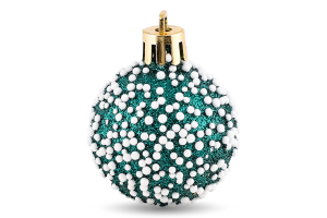 Прикраса ялинкова Куля Сніг 40мм 31311