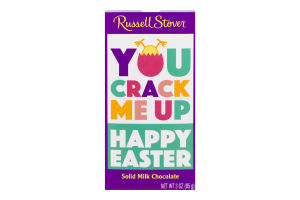 Russell Stover You Crack Me Up Happy Easter Solid Milk Chocolate
