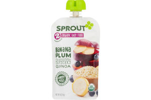 Sprout Organic Baby Food Plum, Banana, & Blueberry With Quinoa 2