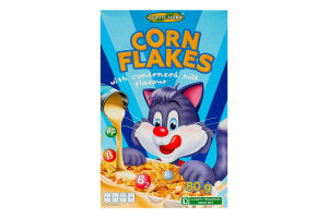 Пластівці кукурудзяні глазуровані цукровою глазур'ю зі смаком згущеного молока Казка Золоте Зерно к/у 80г