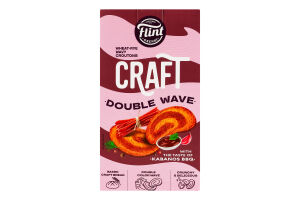Грінки пшенично-житні хвилясті Кабаноси BBQ Double wave Craft Flint к/у 70г