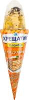 Морозиво пломбір з вершковим маслом у вафельному ріжку Медовик Хрещатик м/у 140г