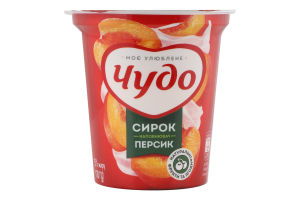 Творожок 5% взбитый с наполнителем фруктовым Персик Чудо ст 170г