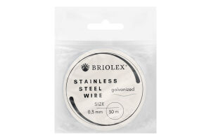 Дріт д/рукод Briolex сталев 0,3мм B33-чорний 30м
