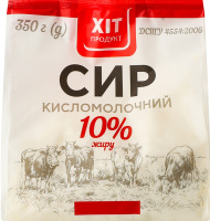 Сир кисломолочний 10% 350г Хіт Продукт
