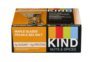 KIND Nuts & Spices Bars Maple Glazed Pecan & Sea Salt - 12 CT