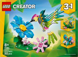 Конструктор для дітей від 8років №31384 Colorful hummingbird Creator Lego 312ел