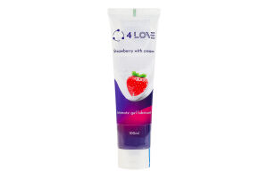 Гель-змазка інтимний на водній основі Полуниця з вершками 4Love 100мл