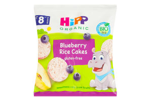 Хлебцы для детей от 8мес рисовые с черникой и яблоком Organic Hipp м/у 30г
