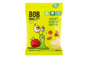 Снэк фруктовый для детей от 12мес Apple Baby Bob Snail м/у 40г