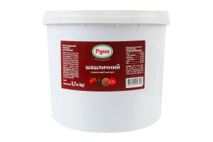 Кетчуп пастеризованный Шашлычный классический Руна ведро 5.7кг