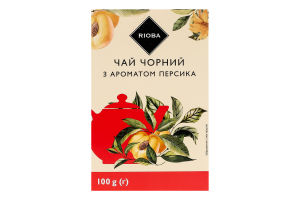 Чай чорний байховий з ароматом персика RIOBA к/у 100г
