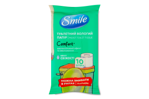 Папір туалетний вологий Comfort Smile 10шт