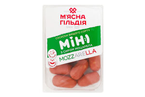 Сосиски с сыром Моцарелла Мини М'ясна Гільдія в/с лоток 250г