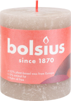 Свеча серая 8х6.8см №103668780321 Bolsius 1шт