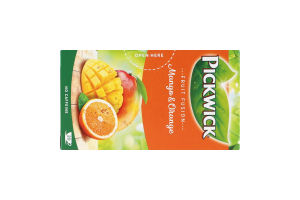 Напиток фруктово-травяной с кусочками манго и цедрой апельсина Mango&Orange Fruit fusion Pickwick к/у 20х1.75г