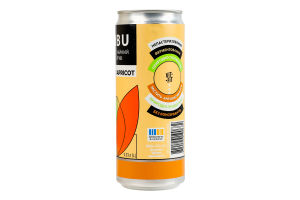 Напиток брожения фильтрованный непастеризованный с сахаром Gold apricot Kombucha Vit-Fit ж/б 0.33л