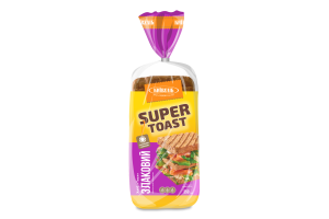 Хліб нарізний злаковий Тост Super toast Київхліб м/у 350г