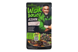 Соус универсальный пастеризованный Черный перец-соевый соус Asian Wok sauce Pripravka д/п 140г